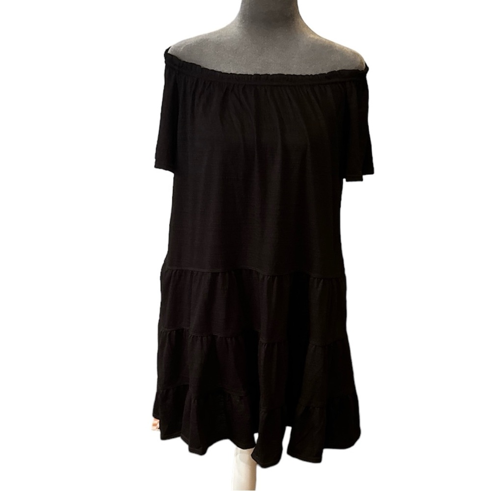 Max Studio black flowy babydoll minidress black XL NWT little black dress